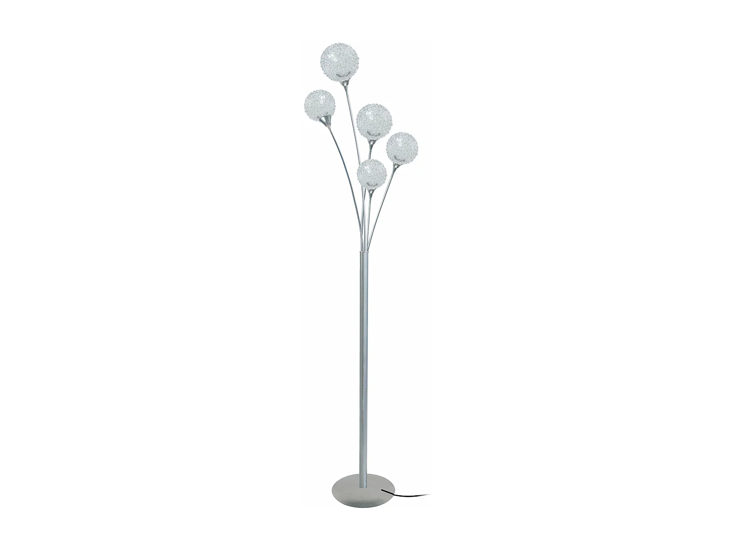 Lampadaire 5 bras métal  aluminium 160 cm.