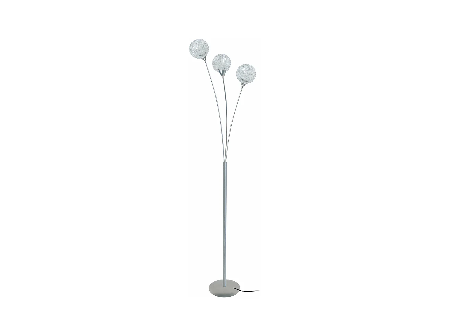 Lampadaire 3 bras métal  aluminium 160 cm.