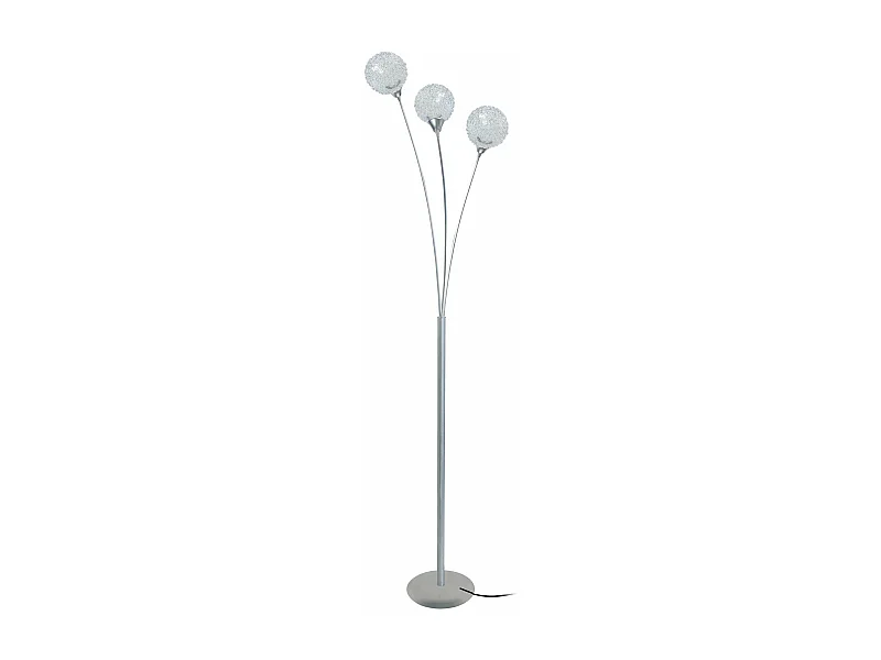 Lampadaire 3 bras métal  aluminium 160 cm.
