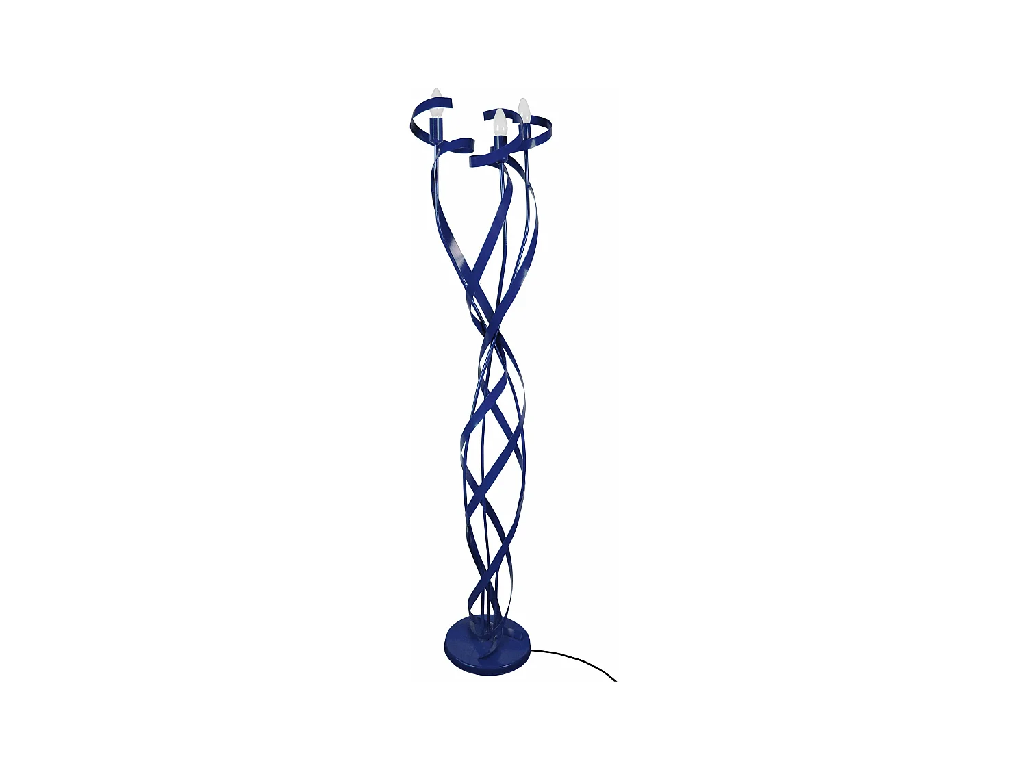Lampadaire bras métal  bleu 150 cm.