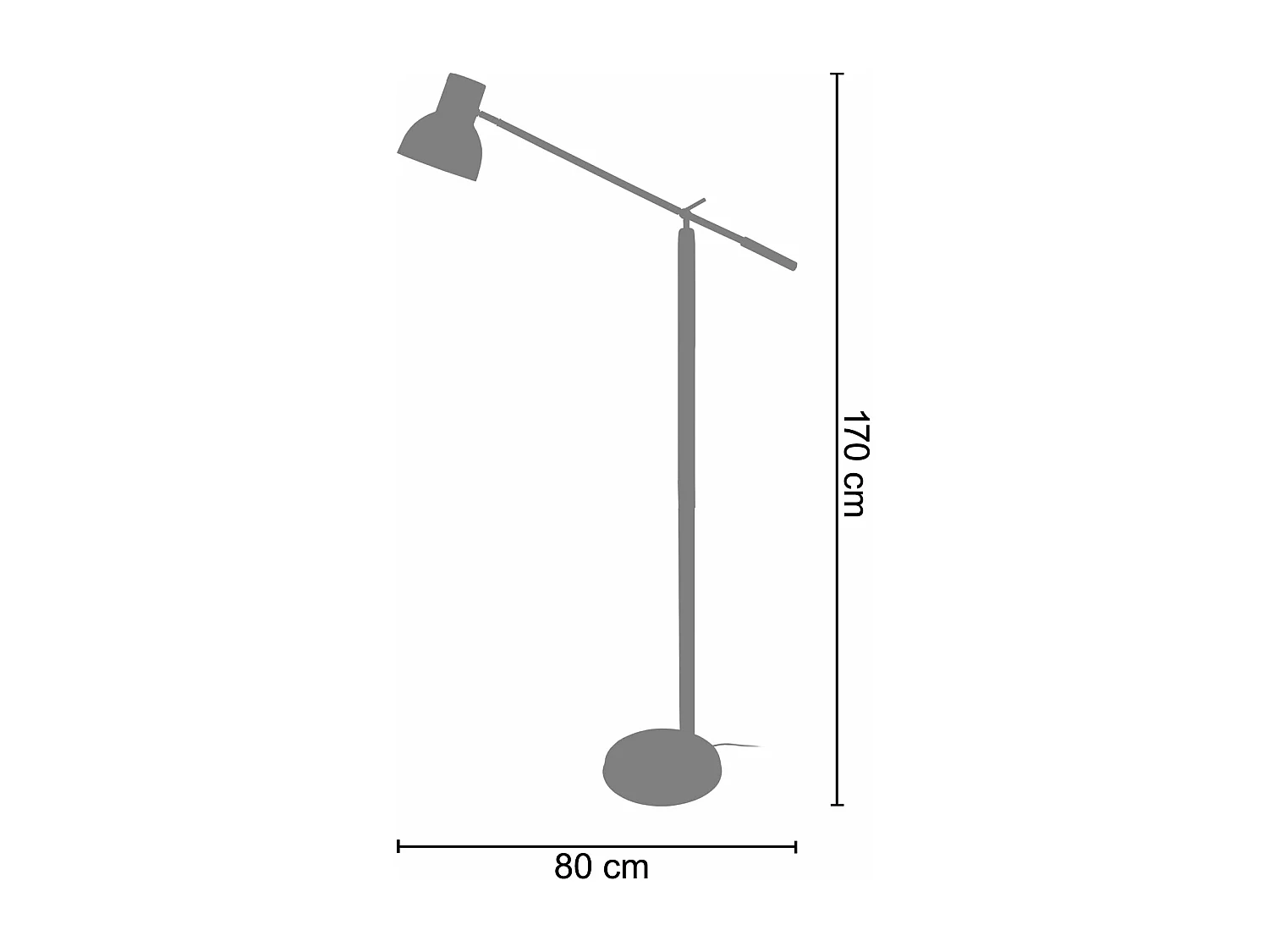 Candeeiro de Pé TOSEL LOT tecido coluna branco D40 x  H150  cm