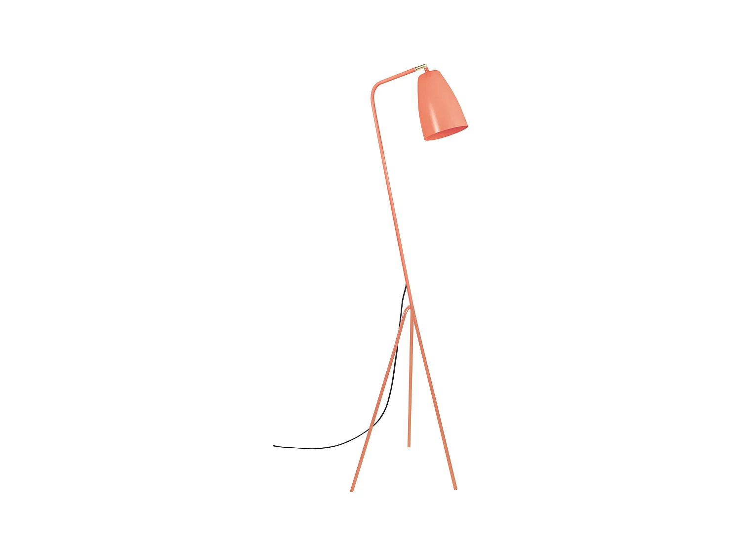Lampadaire articulé métal  orange 160 cm.