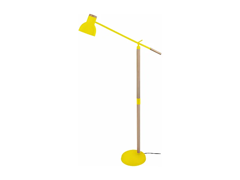 Candeeiro de Pé TOSEL BELFORT CYLINDER tecido arqueado vermelho D35 x  H165  cm