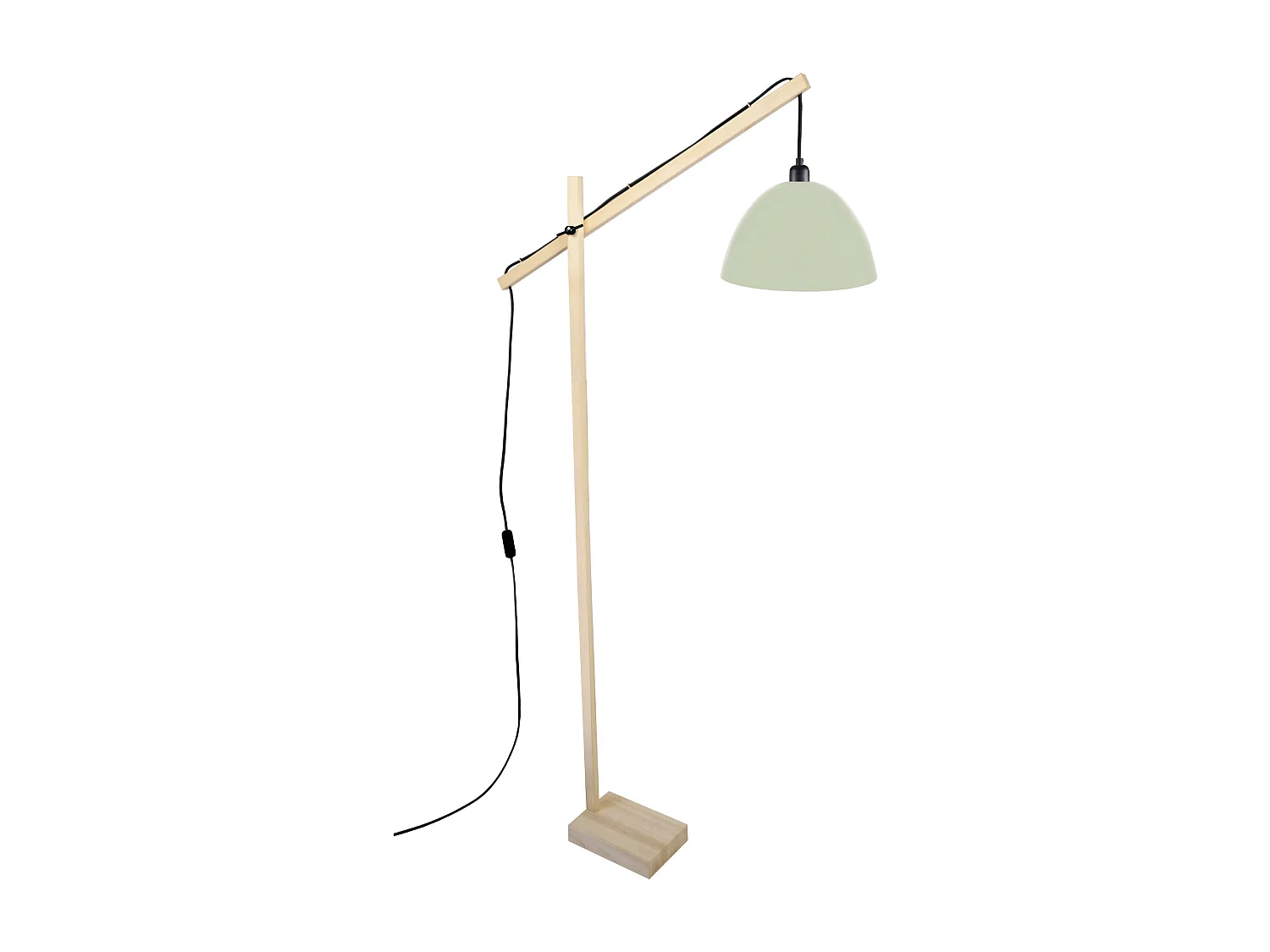 Candeeiro de Pé TOSEL KALMAR tecido coluna preto D40 x  H155  cm