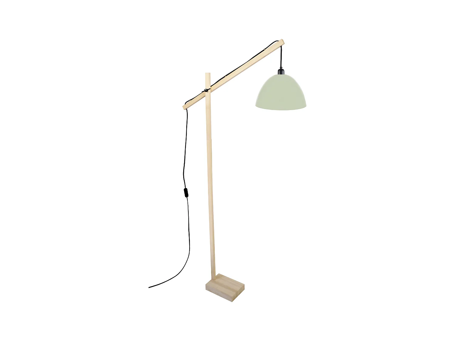 Lampadaire de Bureau TOSEL ,bois,naturel,H 180xD25xP 80cm