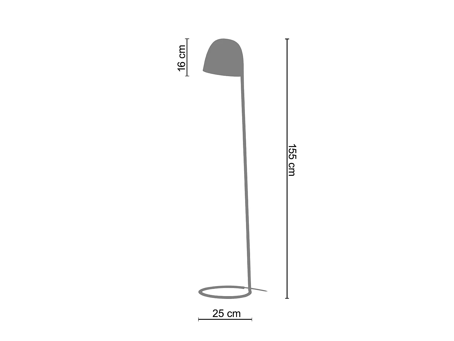 Lámpara para Escritorio TOSEL ,metal,Dorado ,A 155xD25xP25cm