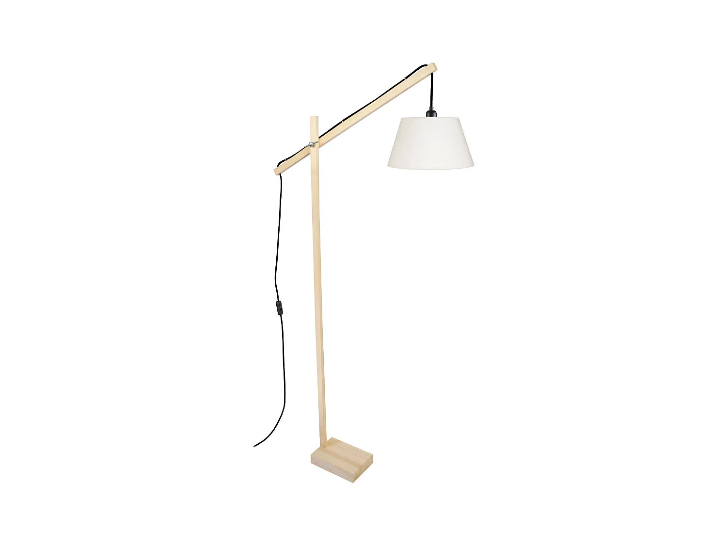 Lampadaire de Bureau TOSEL ,bois,naturel,H180xD25xP80 cm