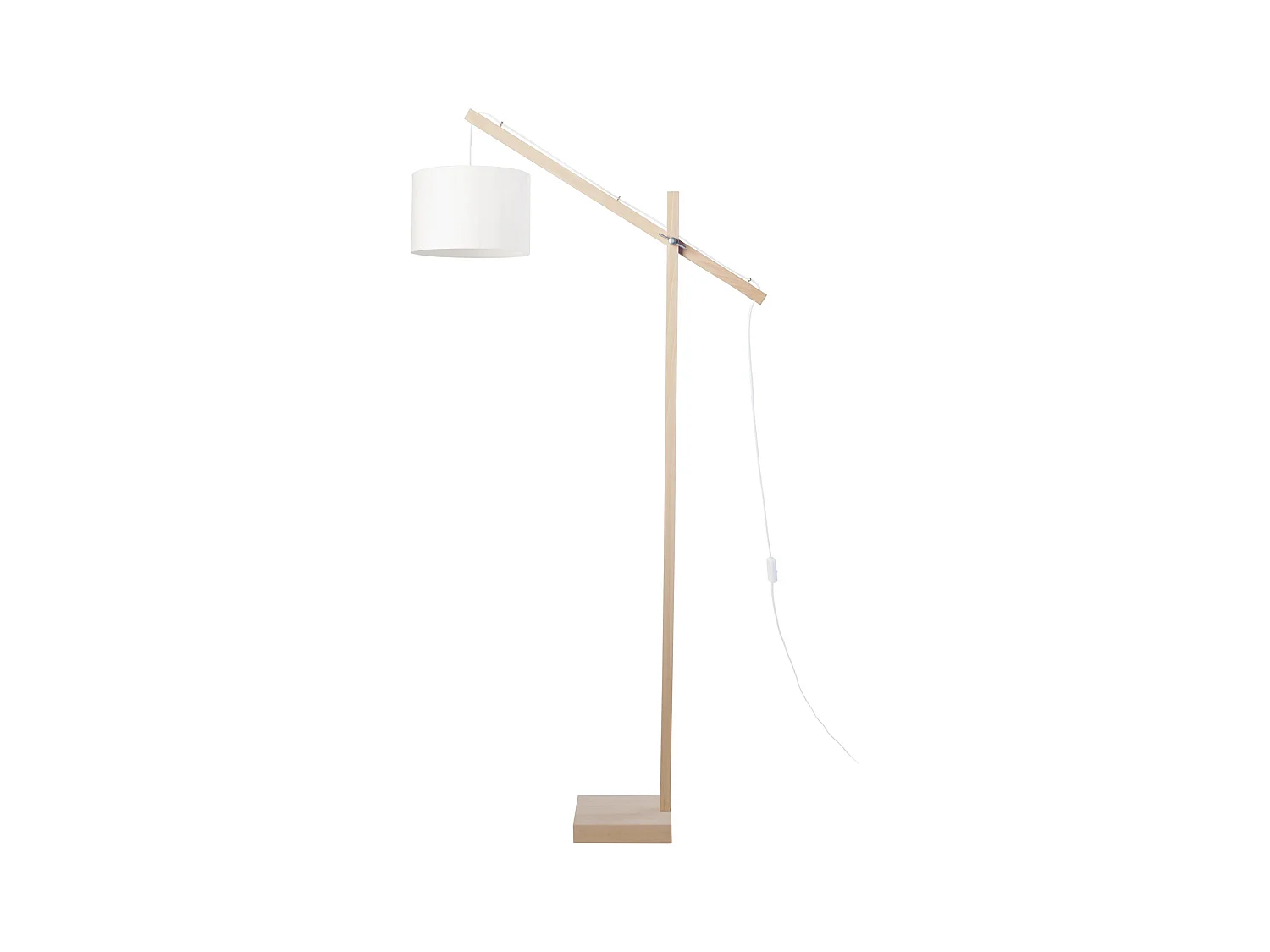 Lampadaire de Bureau TOSEL ,bois,naturel,H180xD25xP80 cm