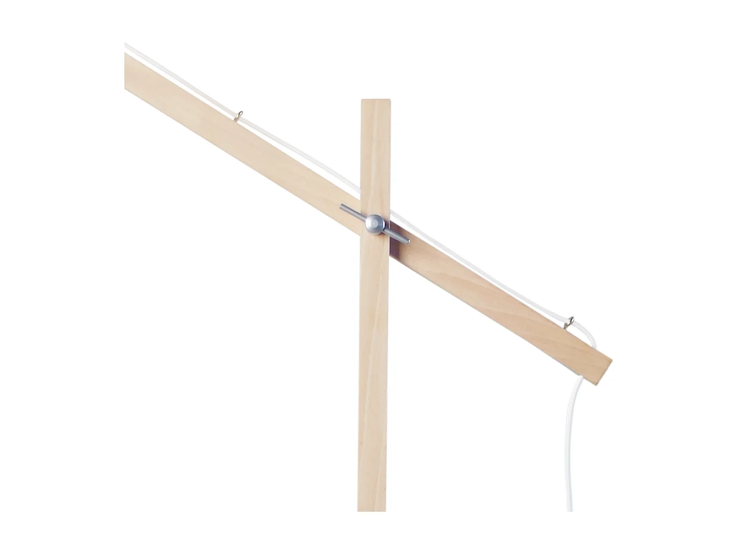 Candeeiro de Pé TOSEL TANDEM1B tecido certo madeira D35 x  H155  cm