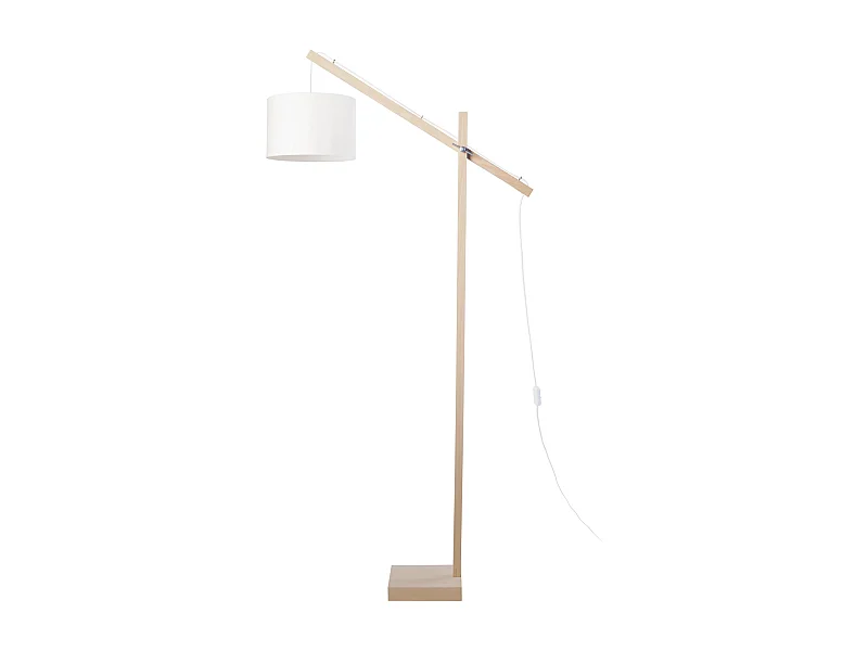 Lampadaire de Bureau TOSEL ,bois,naturel,H180xD25xP80 cm