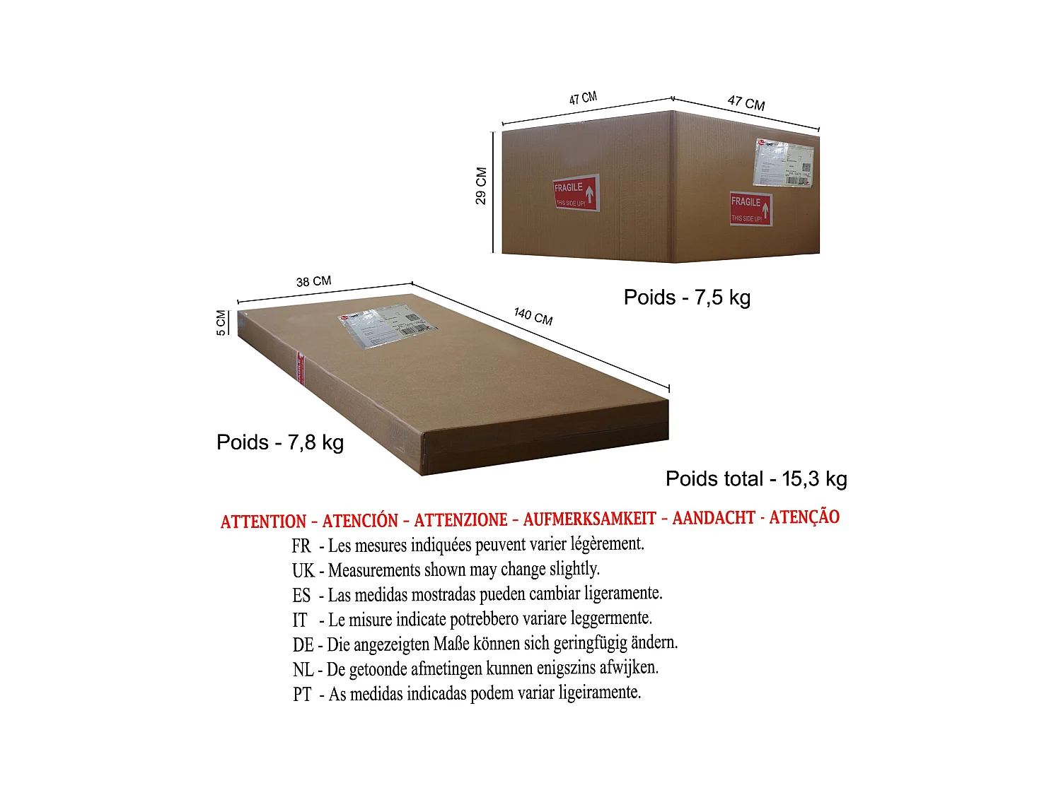 Candeeiro de Pé TOSEL TIAGO metal tripé castanho D40 x  H165  cm