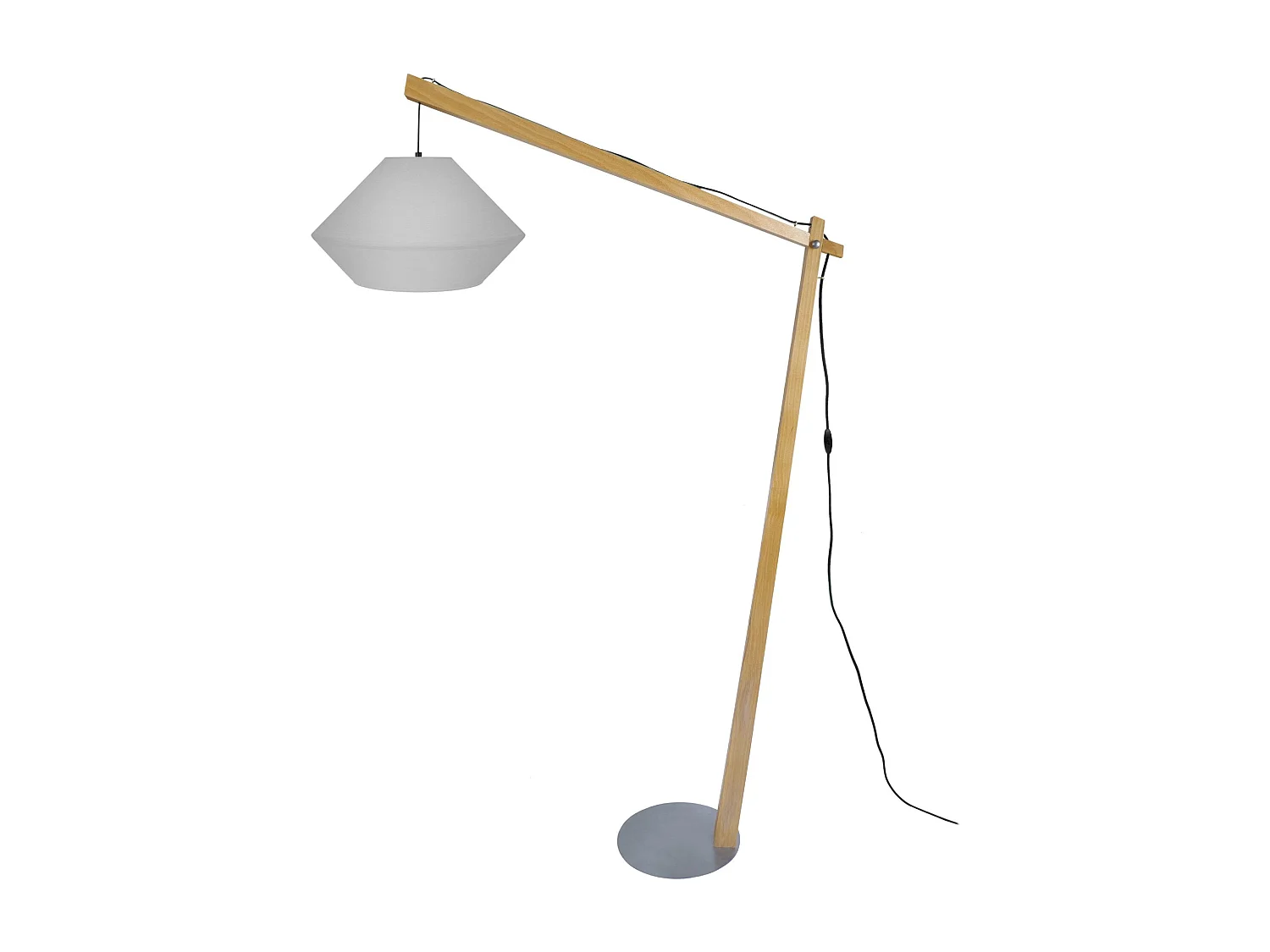 Candeeiro de Pé TOSEL ALFENA ARC tecido arqueado laranja D30 x  H190  cm