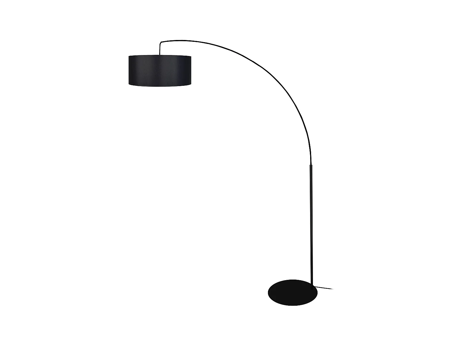 Lampadaire TOSEL ,métal,Noir , H 190xD150x P 40cm
