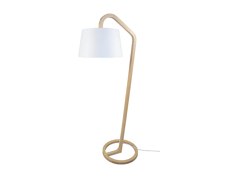 Lampadaire TOSEL ,bois,Noir ,H162xD50xP50cm