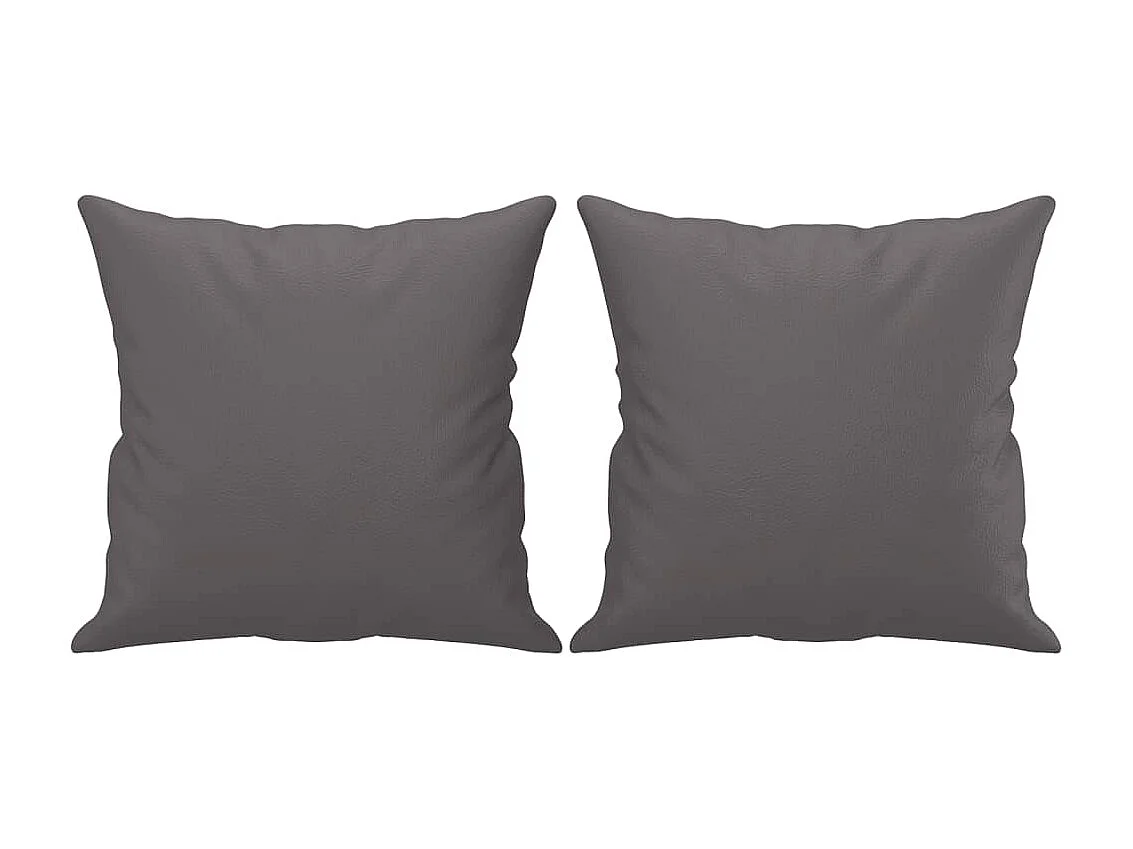 2-Sitzer-Sofa | Wohnzimmersofa mit Zierkissen Grau 120 cm Kunstleder -gkd429351