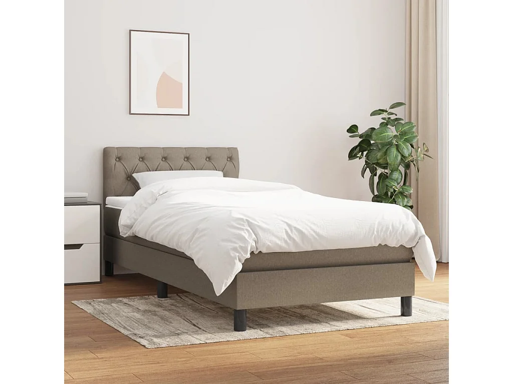 Boxspringbett mit Matratze,Bett für Schlafzimmer Taupe 80x200 cm Stoff -CFW93005