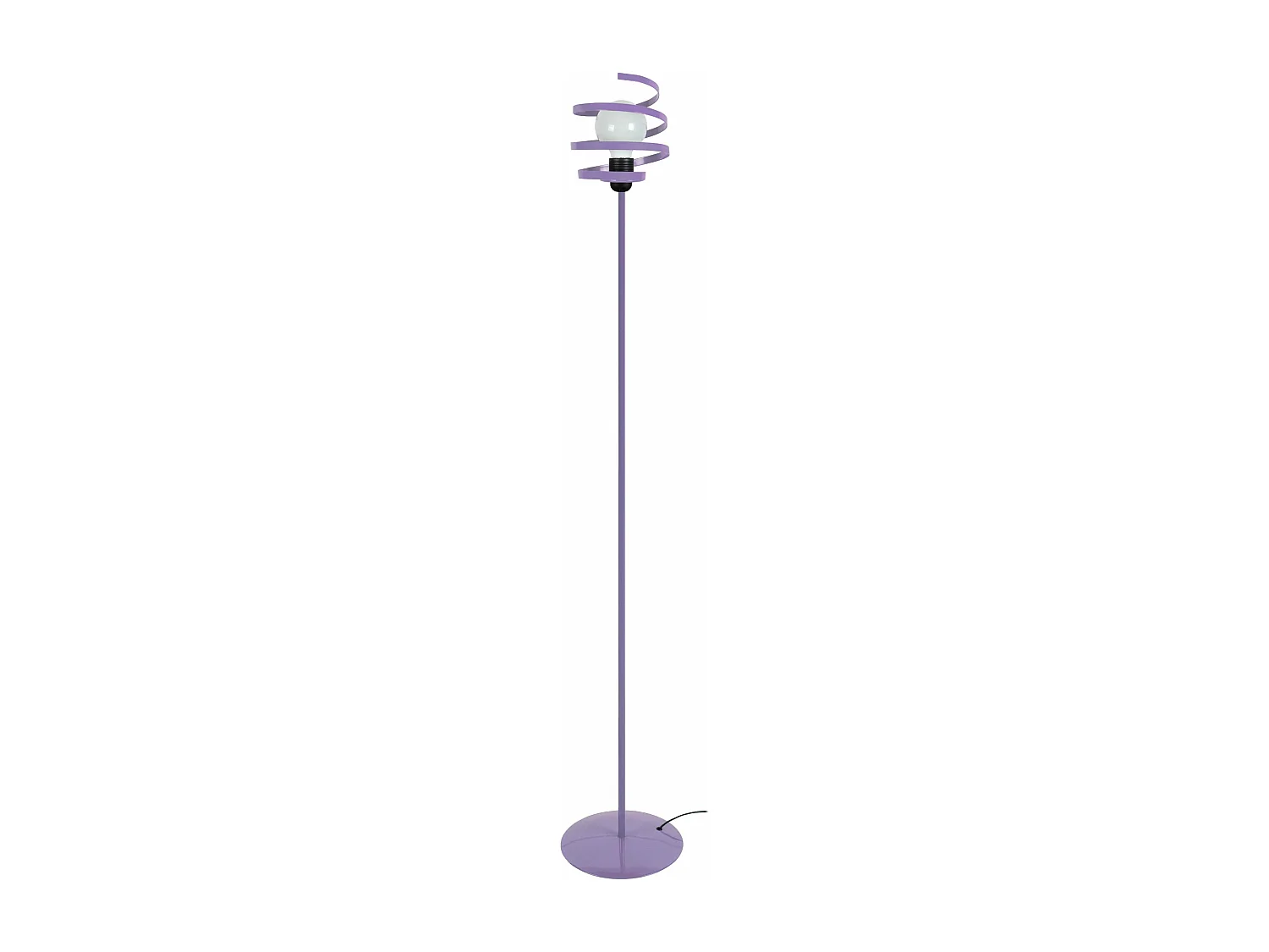 Lampadaire métal  mauve 160 cm.