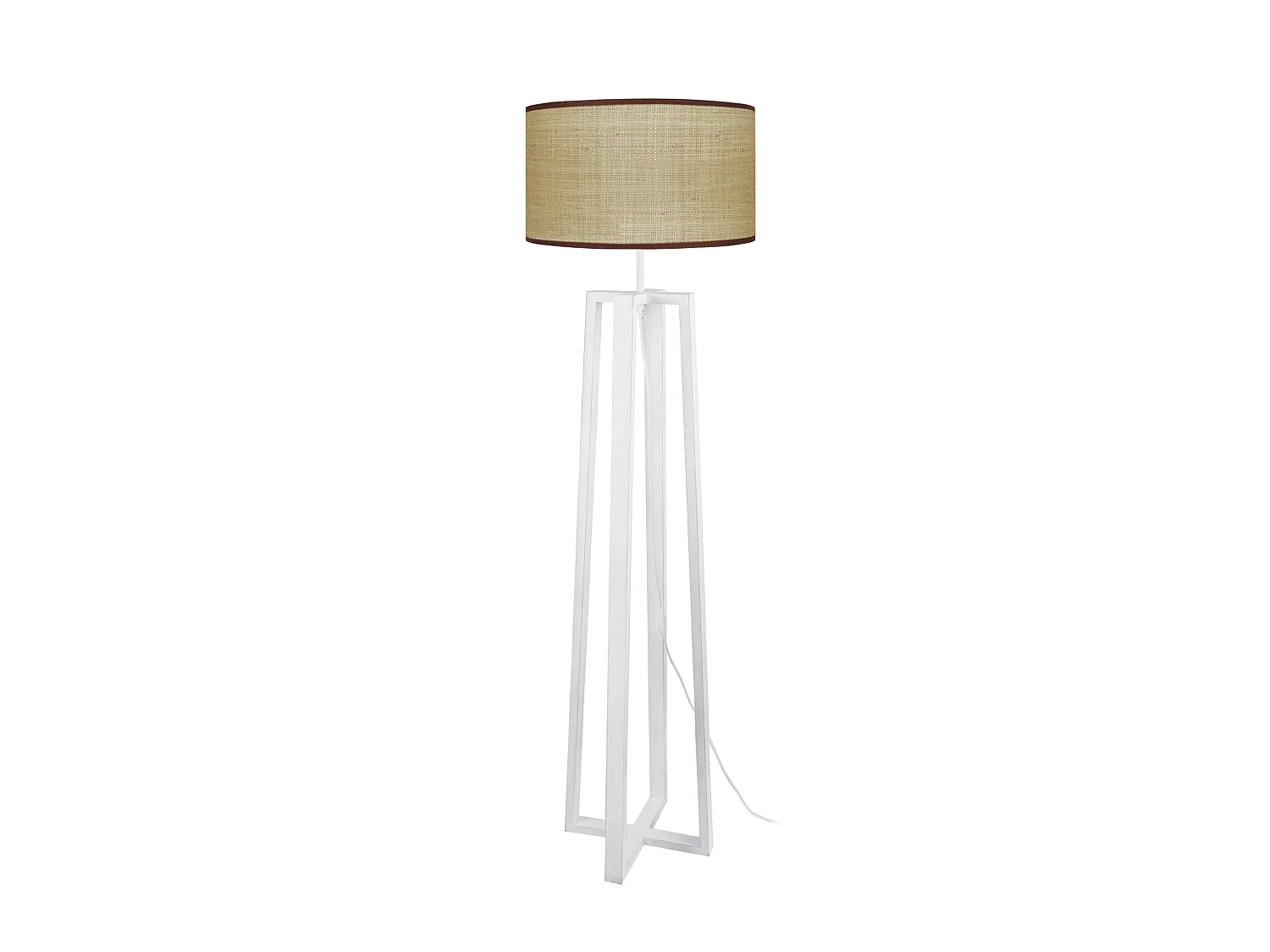 MANON B - Lampadaire colonne bois blanc et