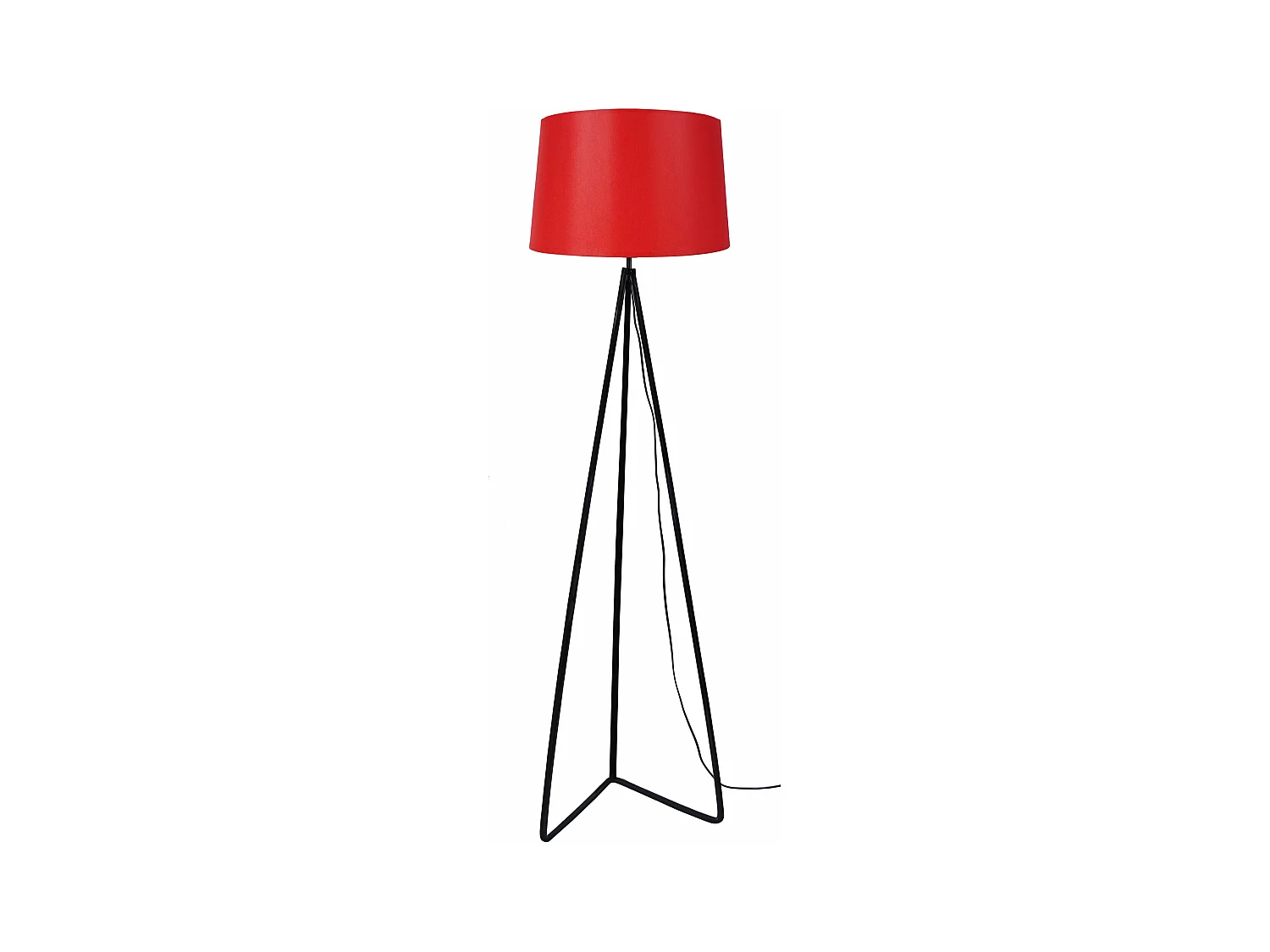 Lampadaire colonne métal,rouge163 cm.