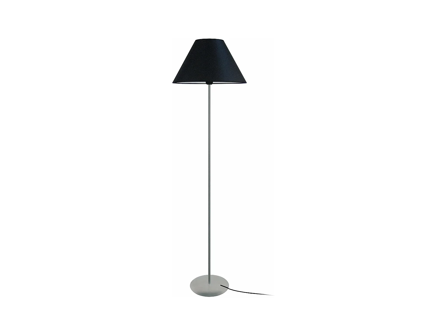 Lampadaire tube métal aluminium,noir 170 cm.