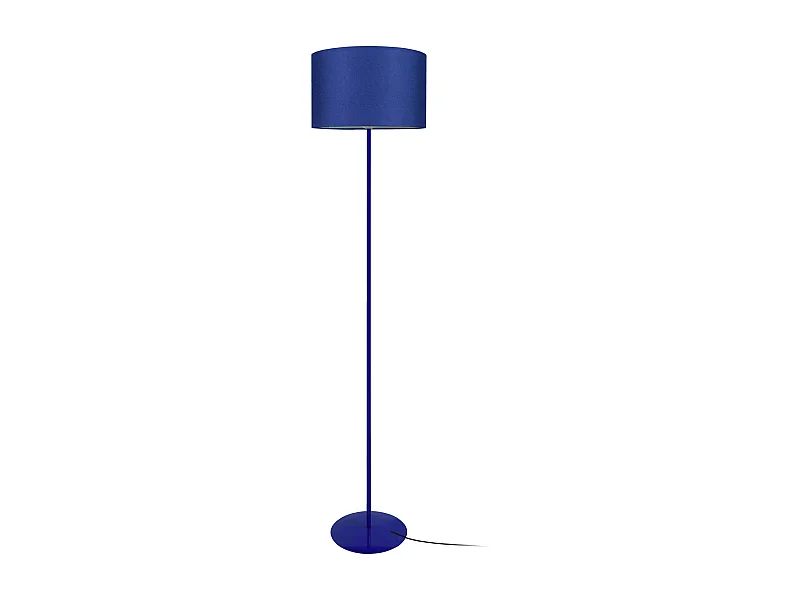 Lampadaire tube métal bleu  153 cm.