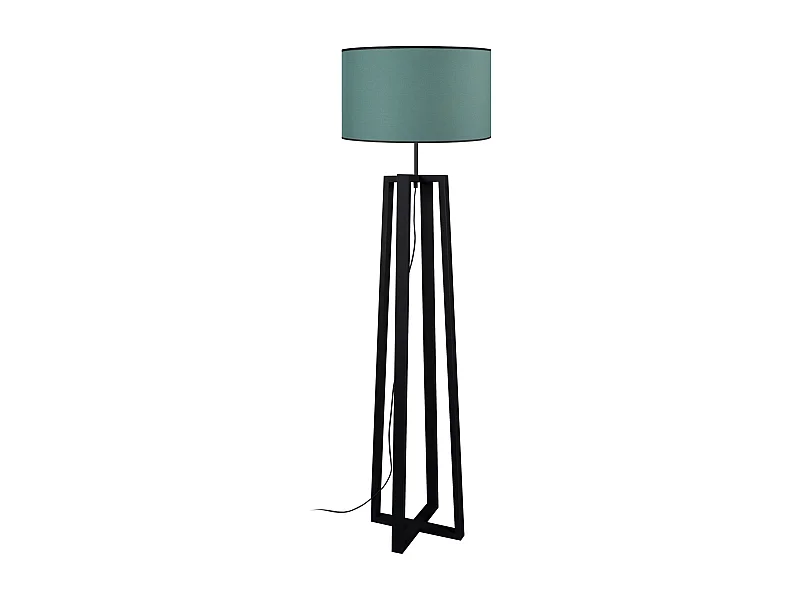 Lampadaire TOSEL ,bois,Noir ,H155xD 40x P 40 cm