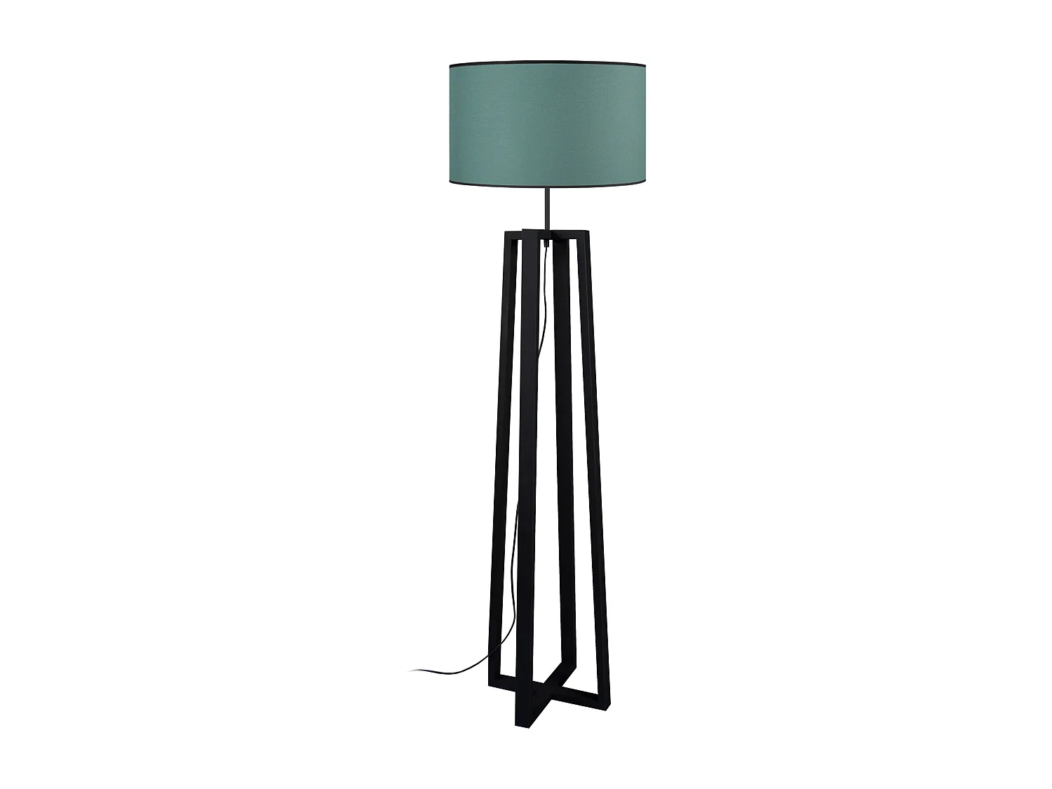 Lampadaire TOSEL ,bois,Noir ,H155xD 40x P 40 cm
