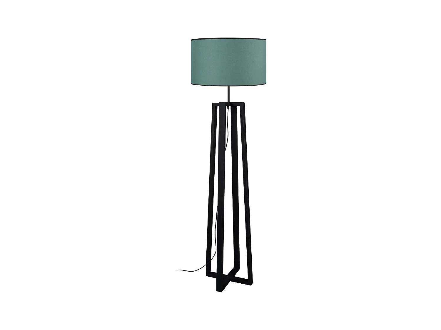 Lampadaire TOSEL ,bois,Noir ,H155xD 40x P 40 cm