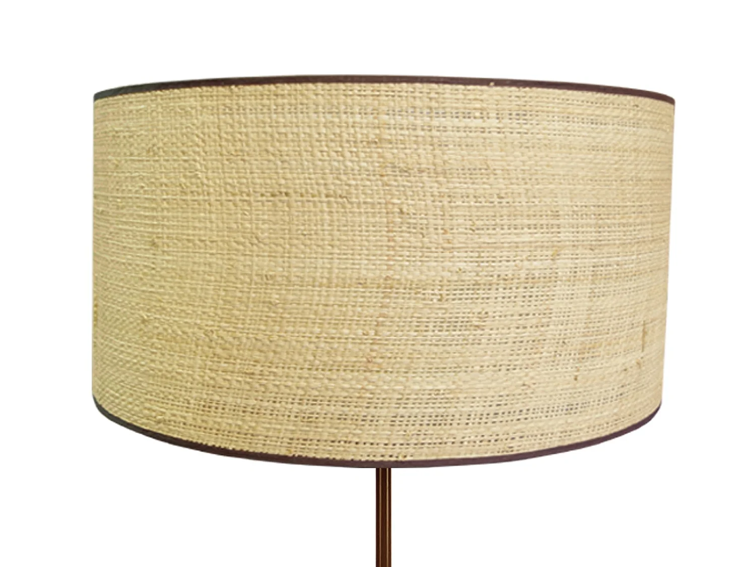 Lampada da terra legno metallo coluna CALICUT crema  beige  D'40cm
