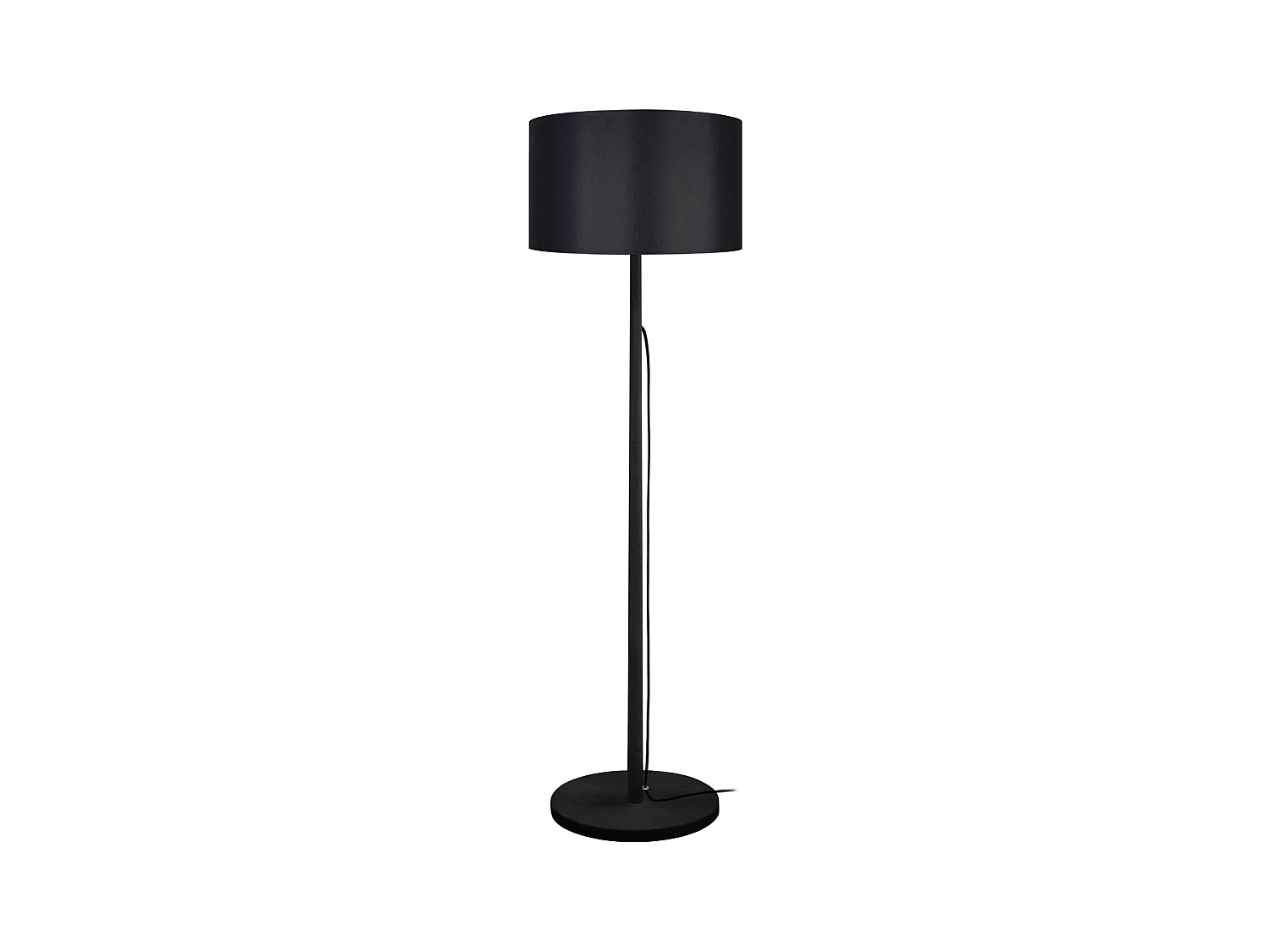 Lampadaire TOSEL ,bois,Noir ,H142xD 30x P 30cm