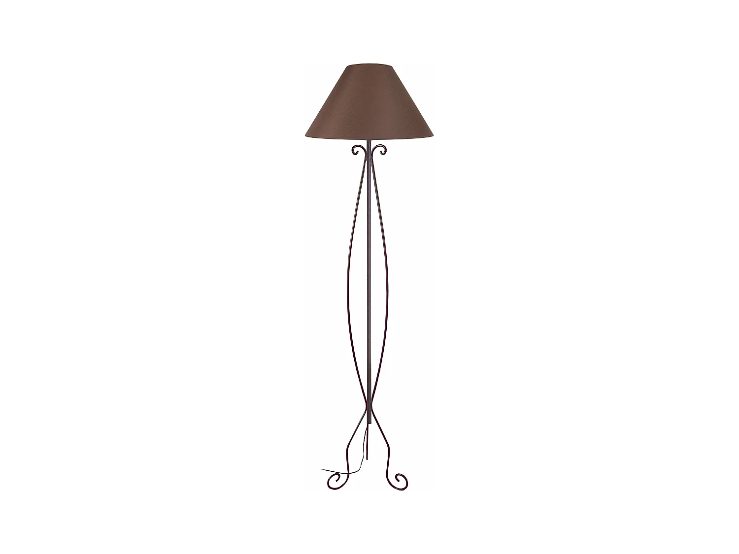Lampadaire métal  marron,165 cm.