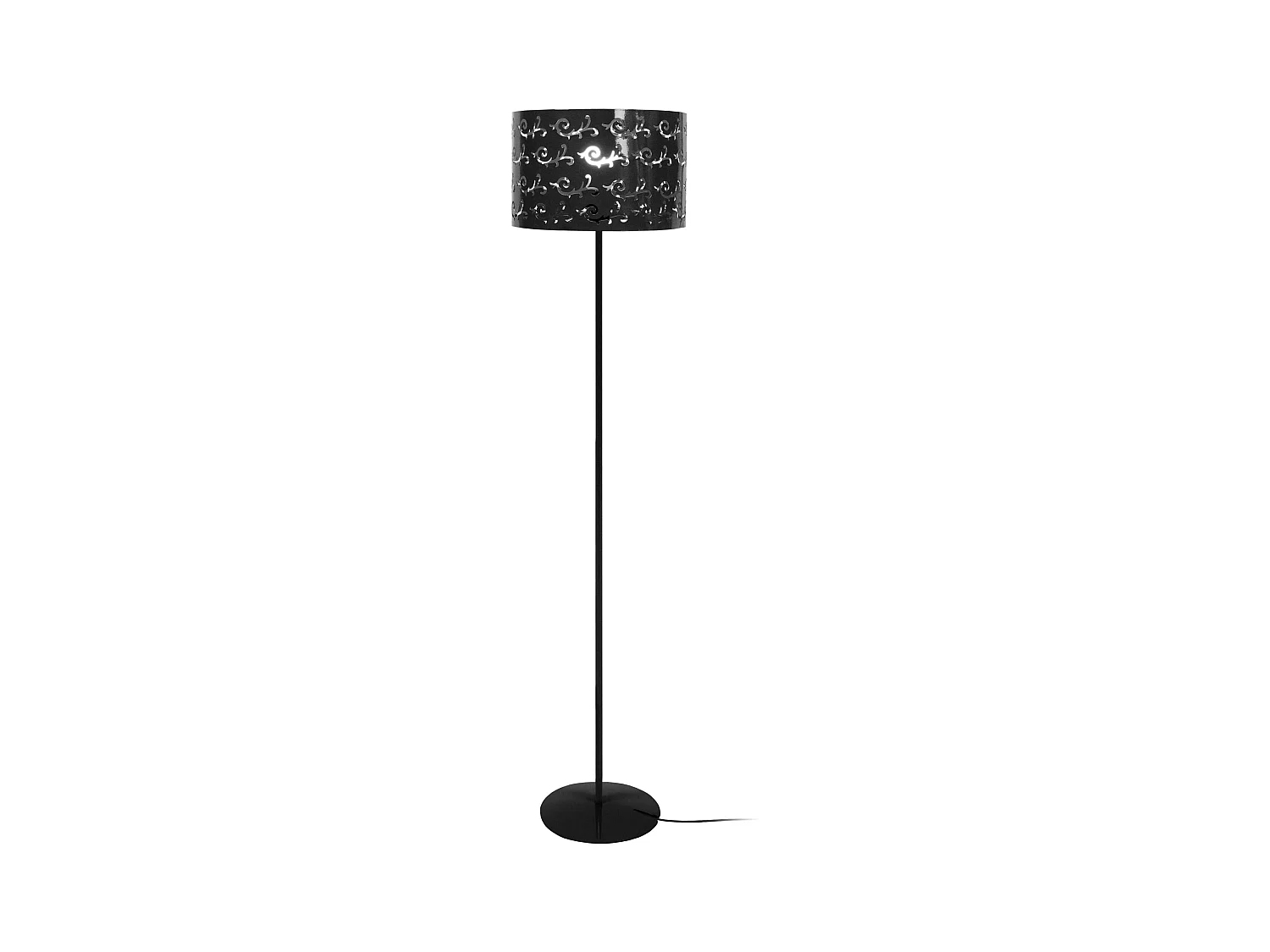 Lampadaire , métal  noir 160 cm.