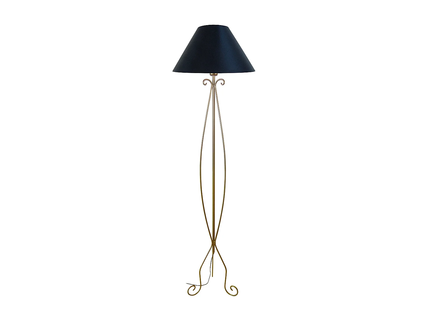 Lampadaire métal  doré 165,cm.