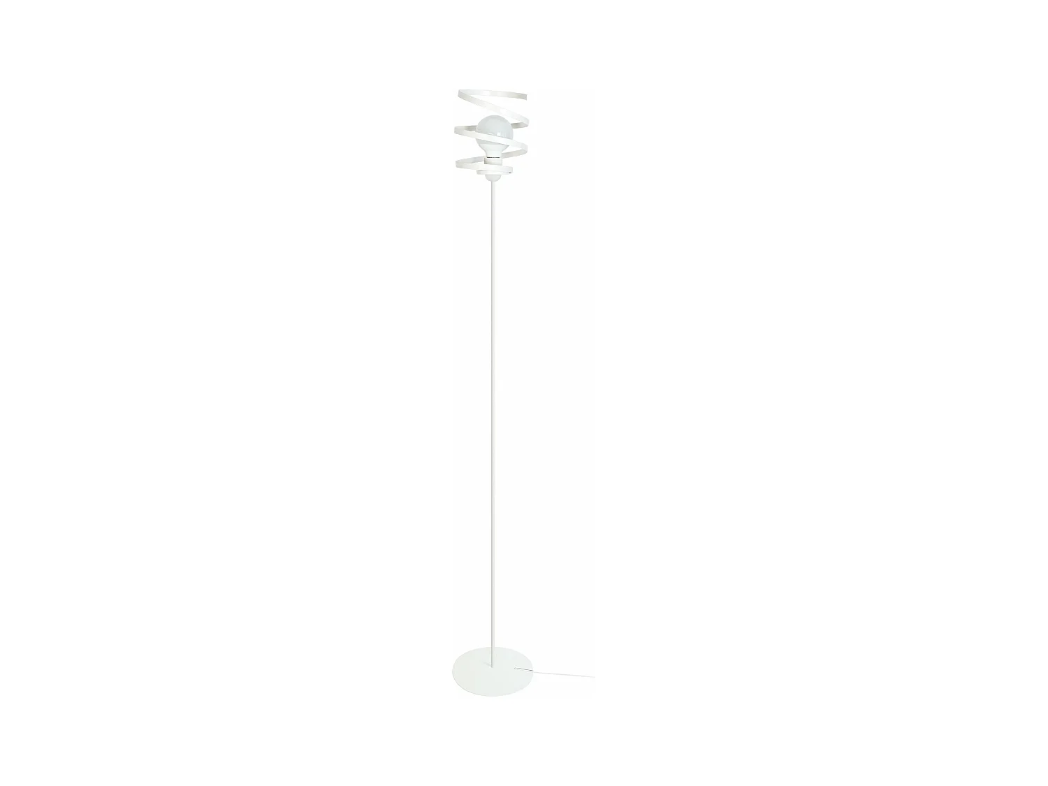 Lampadaire métal, blanc 160 cm.