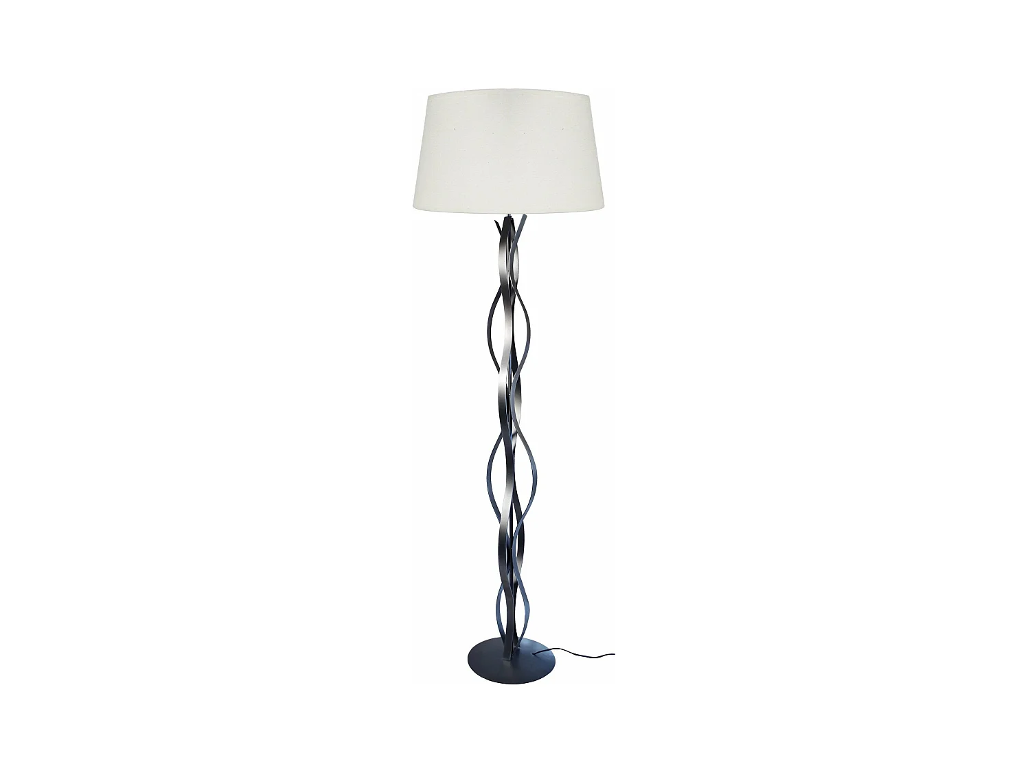Lampadaire colonne métal  anthracite 170 cm.