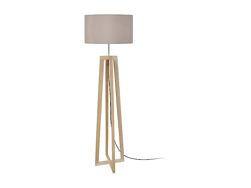 Lampadaire TOSEL ,bois,naturel, H 150xD40xP40cm