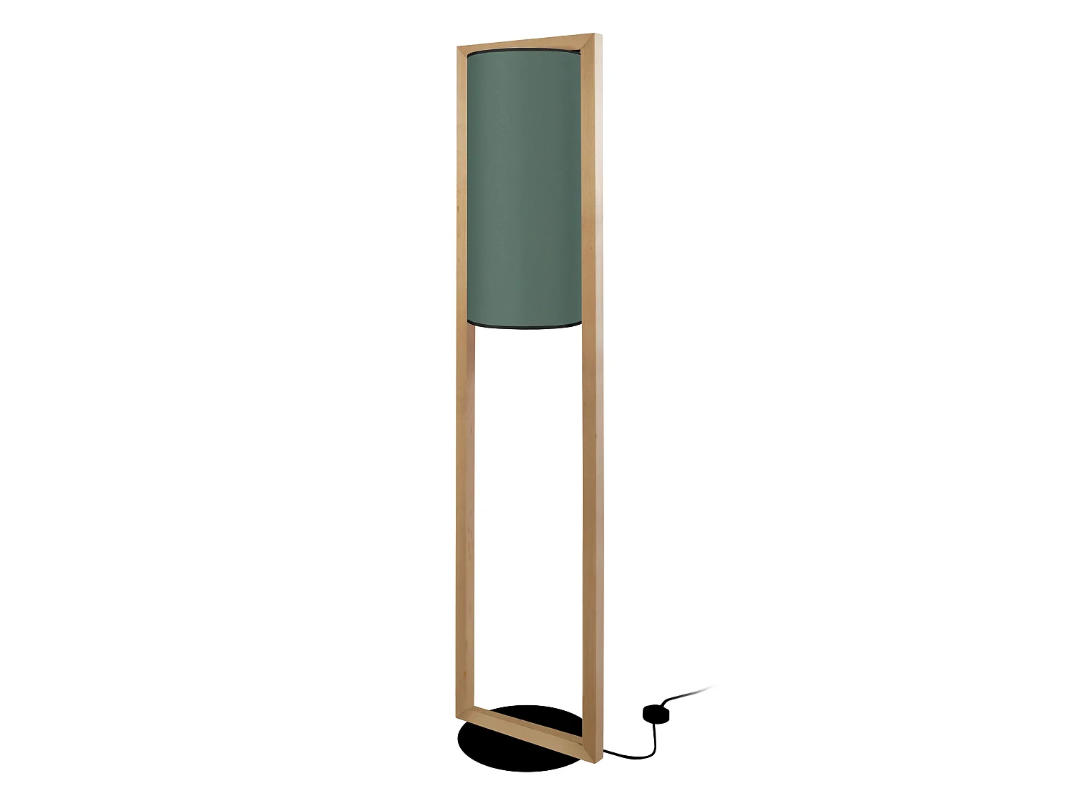 LA DÉFENSE - Lampadaire colonne bois foncé et vert