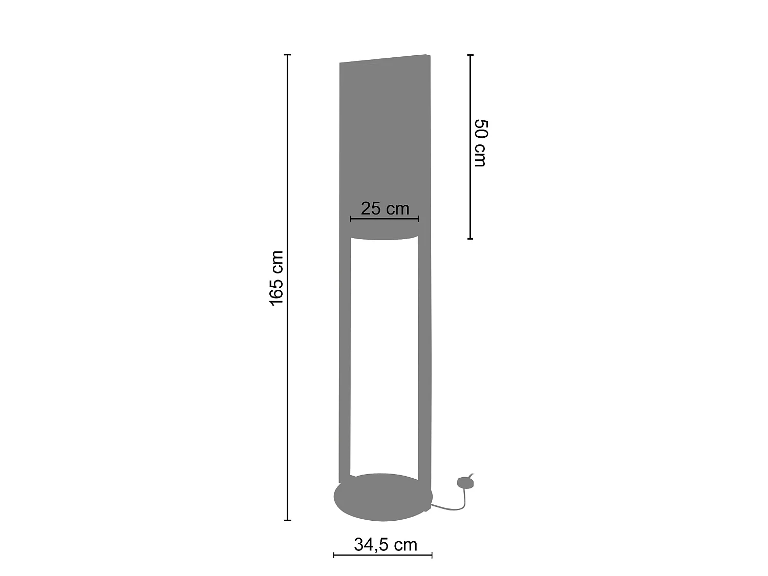 LA DÉFENSE - Lampadaire colonne bois foncé et vert