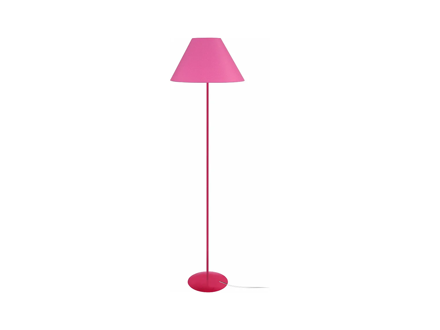 Lampadaire tube métal rose170 cm.