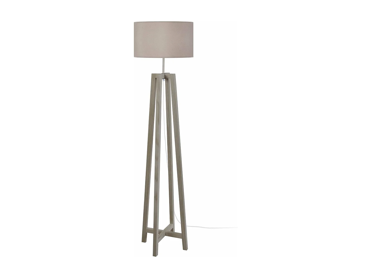 Lampadaire colonne, bois taupe 155 cm.
