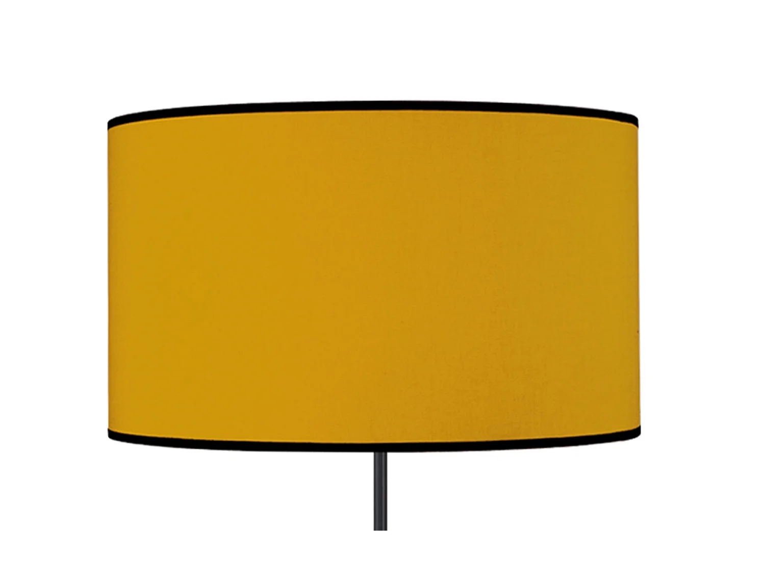 Lampada da terra legno metallo quadripode MANON N nero giallo D'40cm