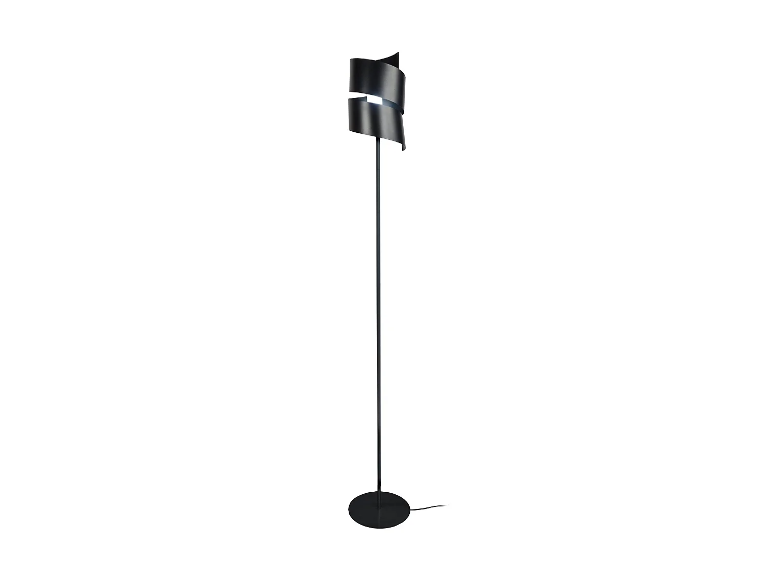 VIRA - Lampadaire droit métal noir