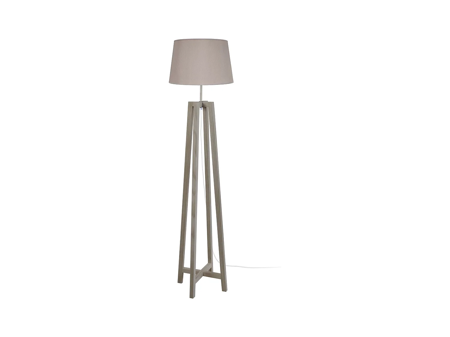 Lampadaire TOSEL ,bois,Gris oscuro,H 155xD 40x P 40cm