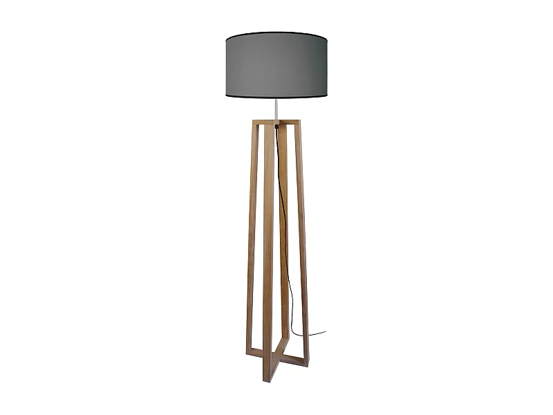 Lampadaire TOSEL ,bois,naturel,H155xD 40x P 40cm