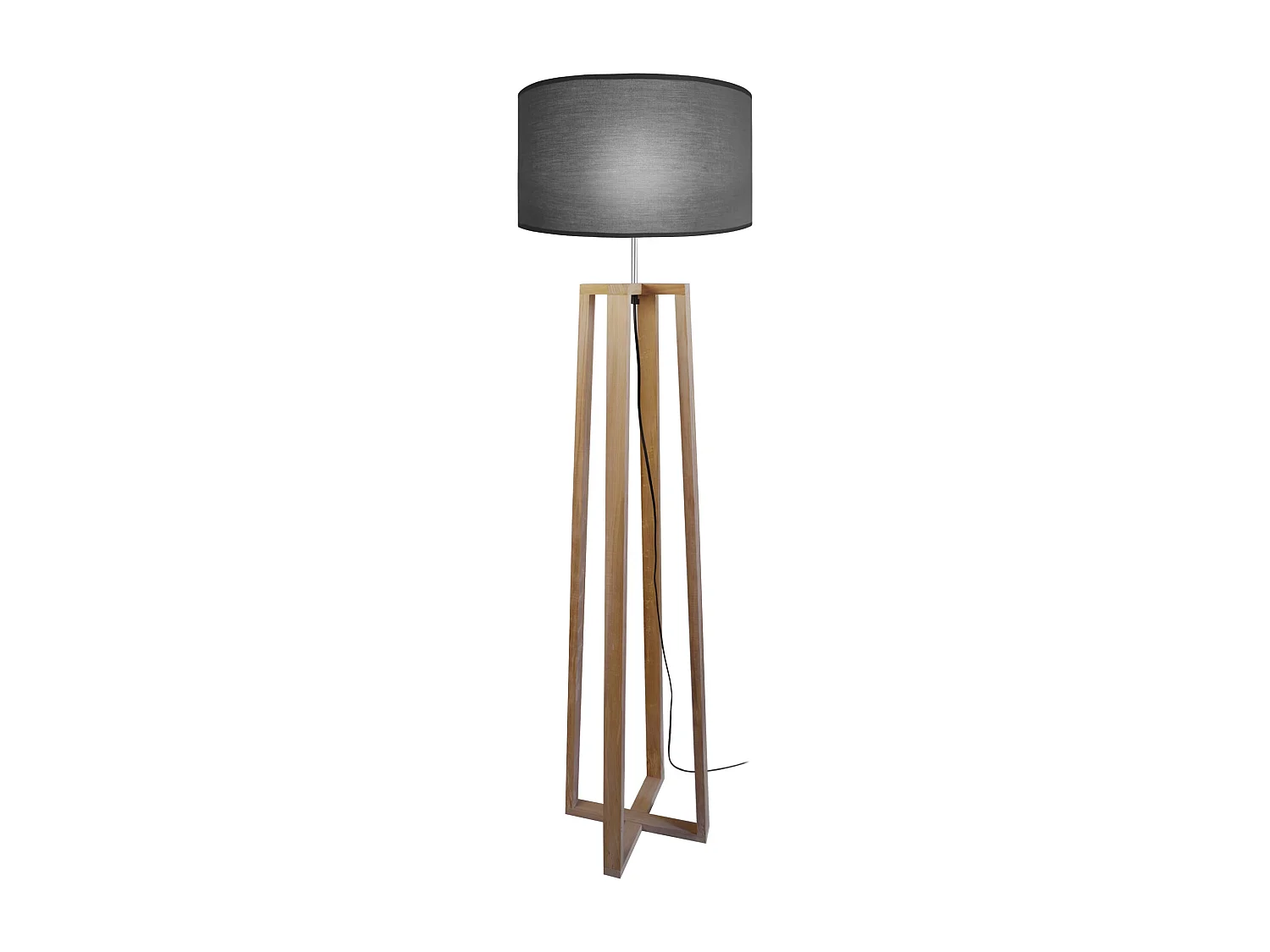 Lampadaire TOSEL ,bois,naturel,H155xD 40x P 40cm