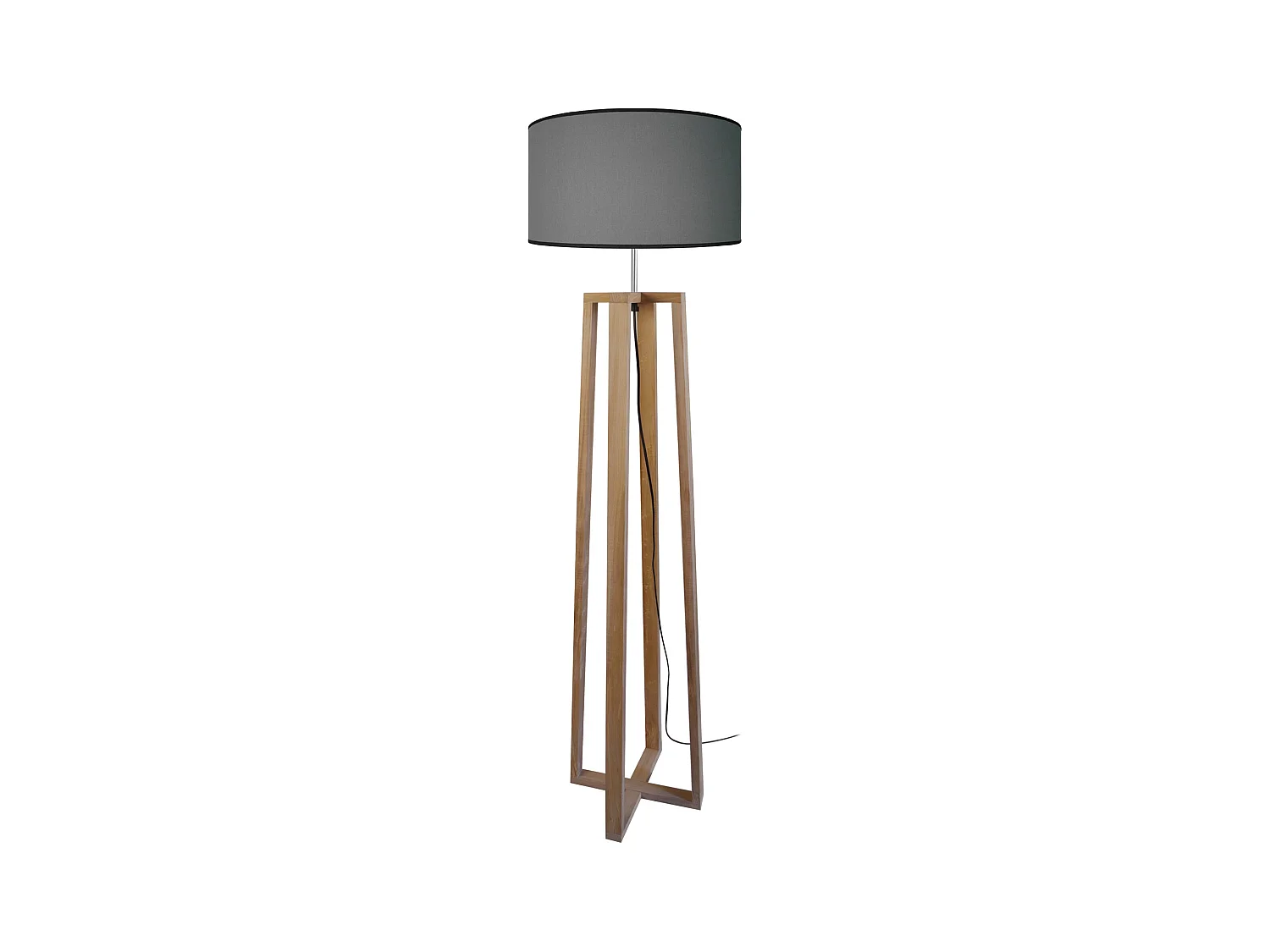 Lampadaire TOSEL ,bois,naturel,H155xD 40x P 40cm