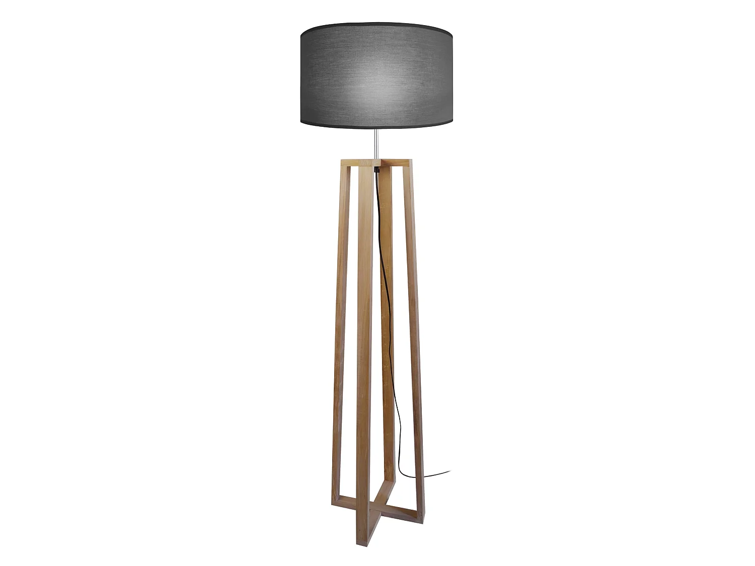 Lampadaire TOSEL ,bois,naturel,H155xD 40x P 40cm