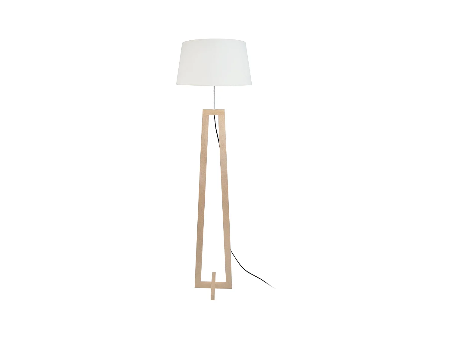 Lampadaire TOSEL ,bois,naturel,H155xD 40x P 40cm