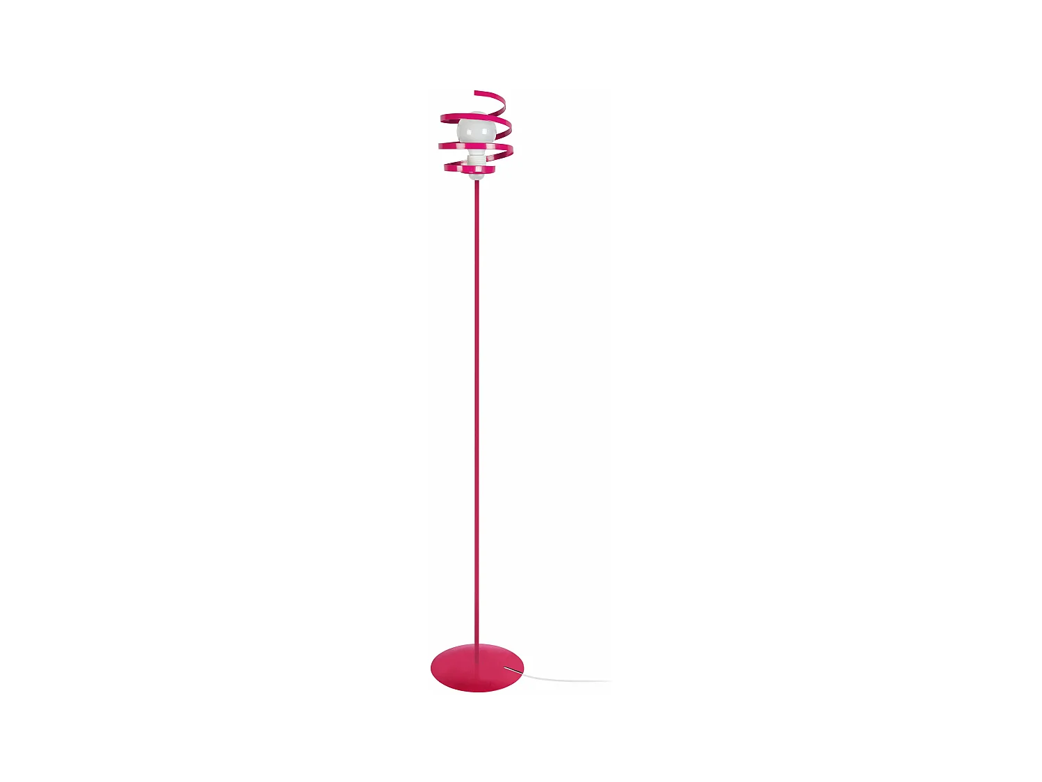 Lampadaire métal  rose 160 cm.