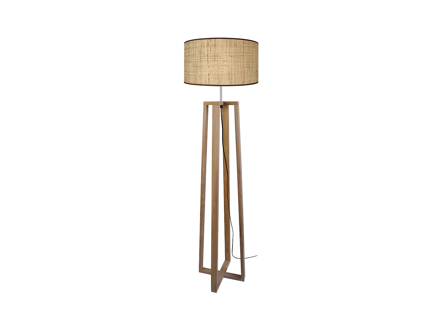 Lampadaire TOSEL ,bois,naturel, H 155xD40x P 40cm